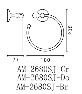 Фото Полотенцедержатель Art&Max Antic Crystal AM-2680SJ-Do