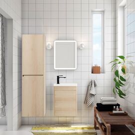 Гарнитур для ванной комнаты Art&Max Family 40 см подвесная, с дверцей, Pino Bianco