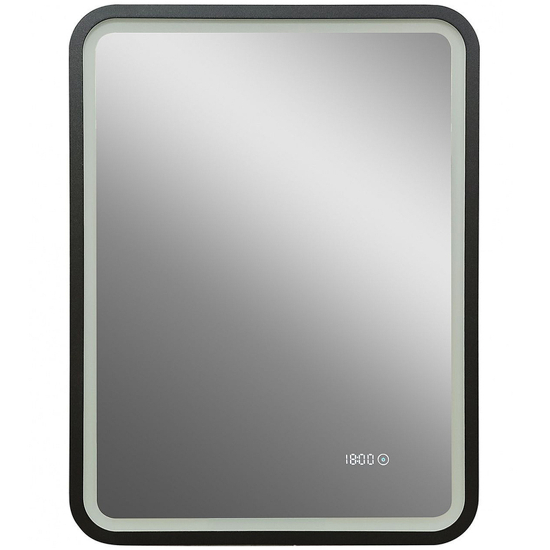 Зеркало с подсветкой Art&Max Genova AM-Gen-600-800-S-F-Т, цвет черный - фото 1