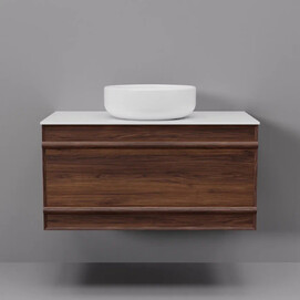 Тумба с раковиной ArtDecco Bridget 80 см ABR08W22S300 подвесная, черный орех