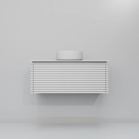 Тумба с раковиной ArtDecco Jacqueline 100 см AJC10W34S300 подвесная, белая