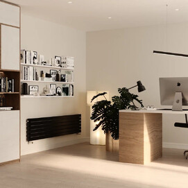 Полотенцесушитель электрический Asthetik 30x75 A60HE.6060.750.4.300.BR.9005mt черный