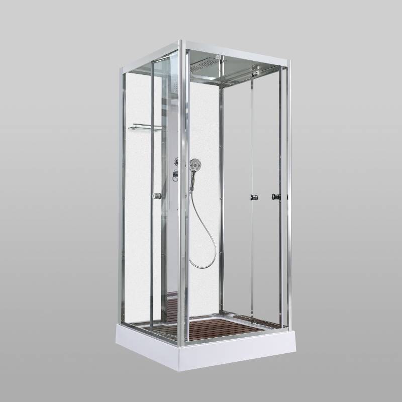 Душевая кабина AvaCan 100x100 Z1910MT стандартная стекло прозрачное профиль хром 136750₽