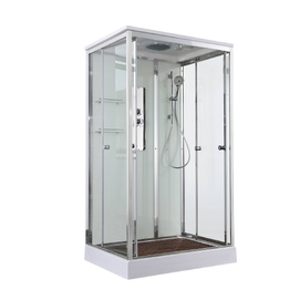 Душевая кабина AvaCan 100x80 V2810 стандартная, стекло прозрачное, профиль хром