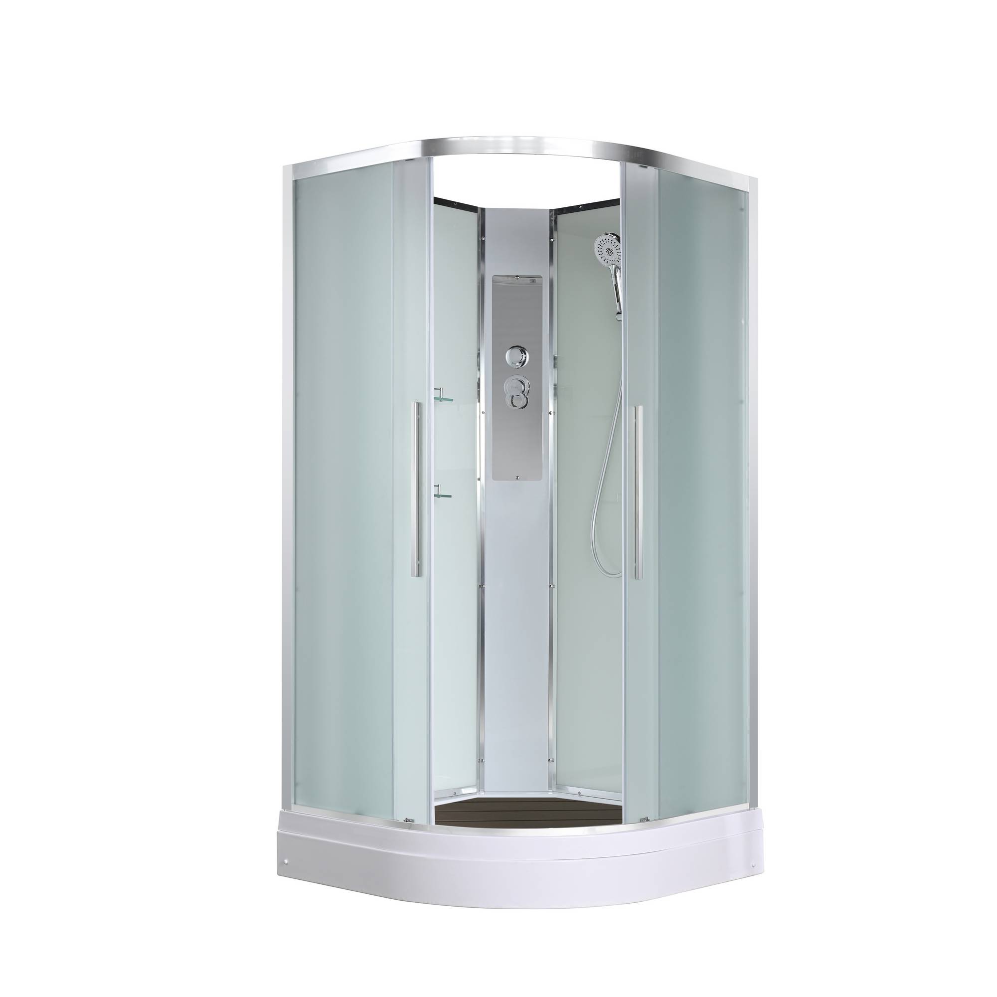 Душевая кабина AvaCan 110x110 EM2011Nnew без крыши стекло матовое профиль хром 79200₽