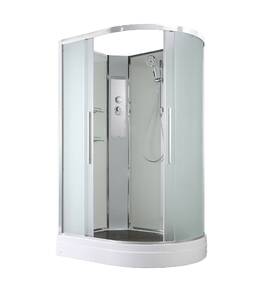 Душевая кабина AvaCan 110x80 EM2811LN без крыши, стекло матовое, профиль хром, левая