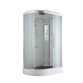 Душевая кабина AvaCan 110x80 EM2811R стандартная, стекло матовое, профиль хром, правая