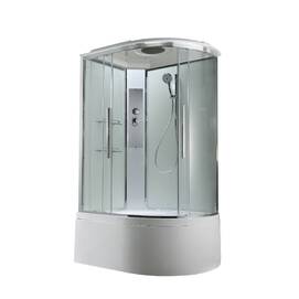 Душевая кабина AvaCan 110x80 EM5811LT стандартная, стекло прозрачное, профиль хром, левая