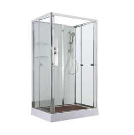 Душевая кабина AvaCan 110x90 V2011N без крыши, стекло прозрачное, профиль хром