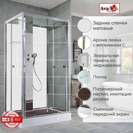 Душевая кабина AvaCan 110x90 Z1911MT стандартная, стекло прозрачное, профиль хром