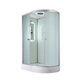 Душевая кабина AvaCan 120x80 D2012LLED с гидромассажем и подсветкой, стекло матовое, профиль хром, левая