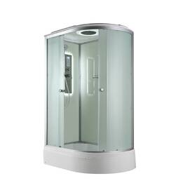 Душевая кабина AvaCan 120x80 D3012LLED с гидромассажем и подсветкой, стекло матовое, профиль хром, левая