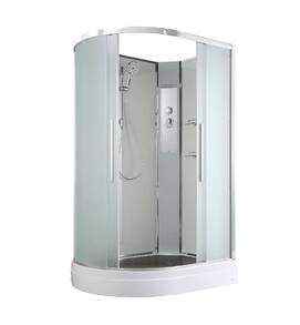 Душевая кабина AvaCan 120x80 EM2812RN без крыши, стекло матовое, профиль хром, правая