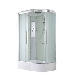 Душевая кабина AvaCan 120x80 EM3812L стандартная, стекло матовое, профиль хром, левая