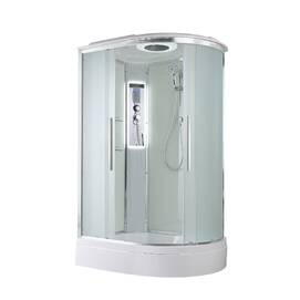 Душевая кабина AvaCan 120x80 EM3812LLED с подсветкой, гидромассажем, стекло матовое, профиль хром, левая