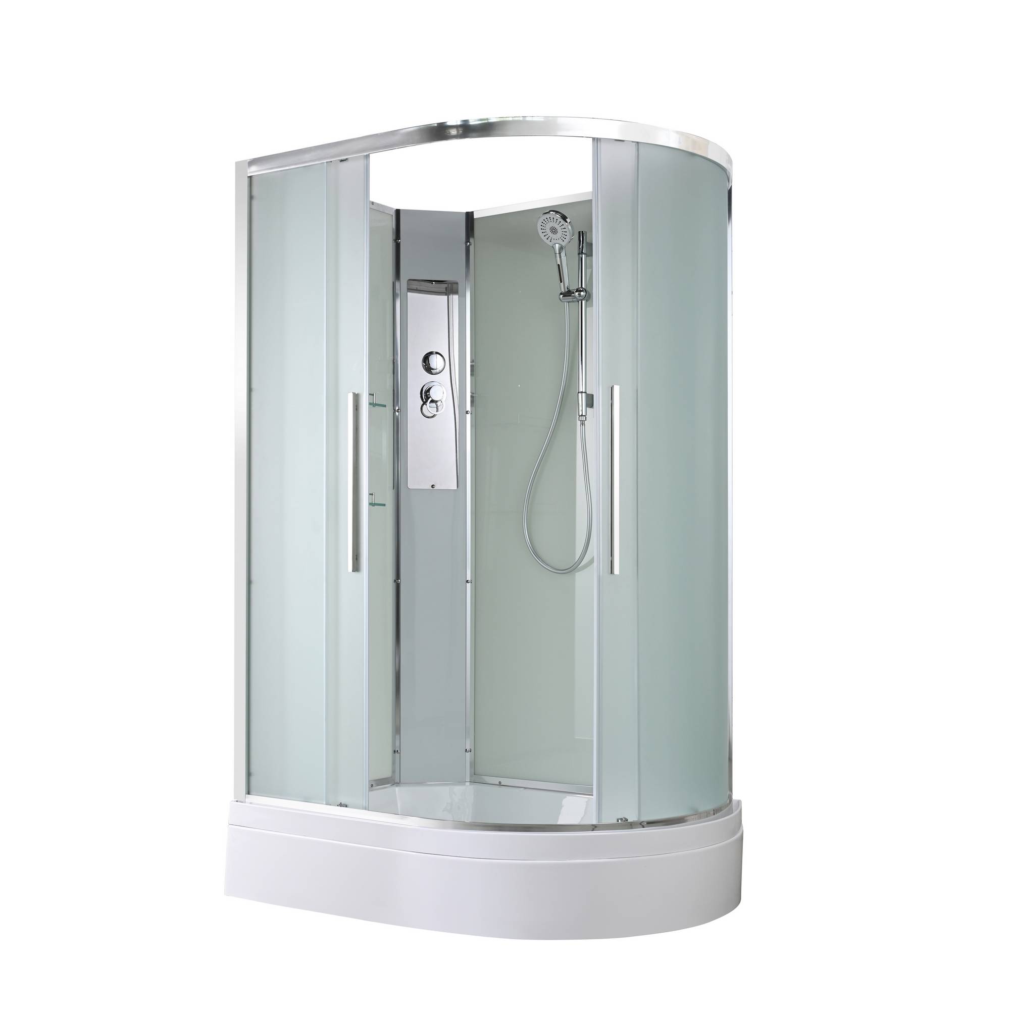 Душевая кабина AvaCan 120x80 EM3812LN без крыши стекло матовое профиль хром левая 68750₽