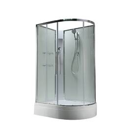 Душевая кабина AvaCan 120x80 EM3812LNT без крыши, стекло прозрачное, профиль хром, левая
