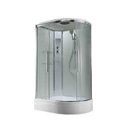 Душевая кабина AvaCan 120x80 EM3812LT стандартная, стекло прозрачное, профиль хром, левая
