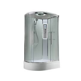 Душевая кабина AvaCan 120x80 EM3812RLEDT с подсветкой, гидромассажем, стекло прозрачное, профиль хром, правая