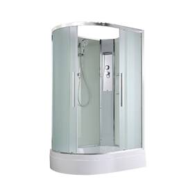 Душевая кабина AvaCan 120x80 EM3812RN без крыши, стекло матовое, профиль хром, правая