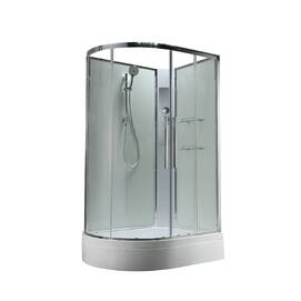 Душевая кабина AvaCan 120x80 EM3812RNT без крыши, стекло прозрачное, профиль хром, правая
