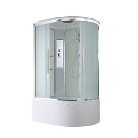 Душевая кабина AvaCan 120x80 EM5812L стандартная, стекло матовое, профиль хром, левая