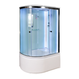 Душевая кабина AvaCan 120x90 D512SRLED с подсветкой, стекло матовое, профиль хром, правая, правая