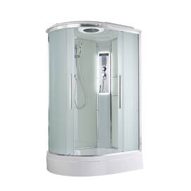 Душевая кабина AvaCan 120x90 EM3912RLED с подсветкой, гидромассажем, стекло матовое, профиль хром, правая