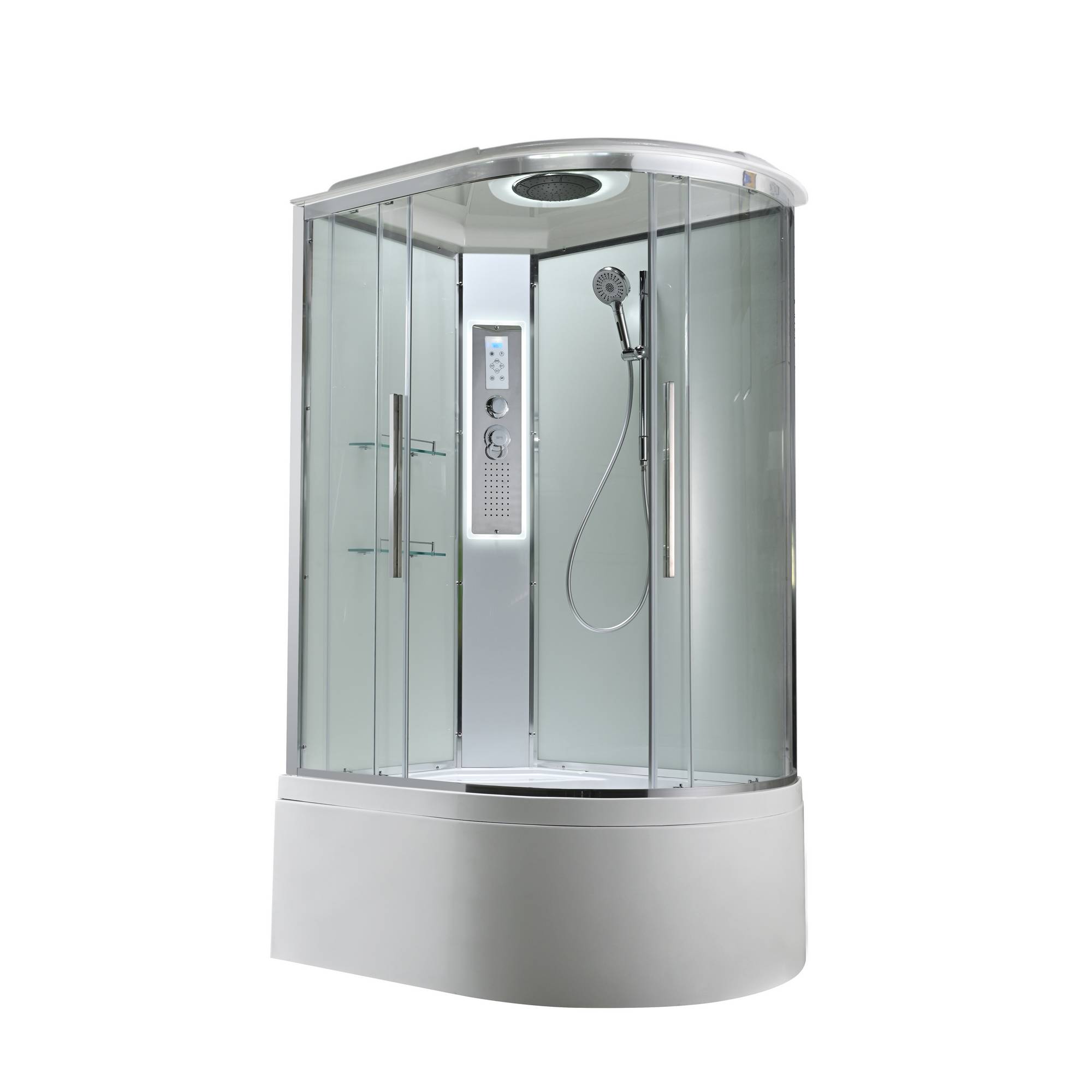 Душевая кабина AvaCan 120x90 EM5912LLEDT с подсветкой гидромассажем стекло прозрачное профиль хром левая 78350₽