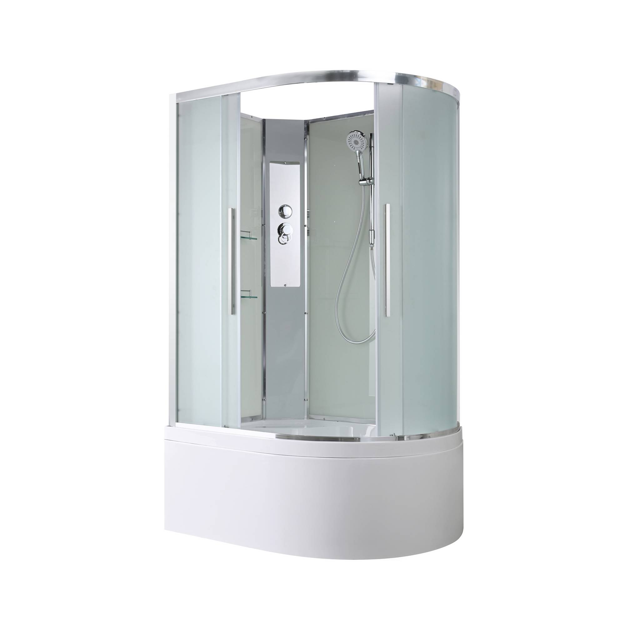 Душевая кабина AvaCan 120x90 EM5912LN без крыши стекло матовое профиль хром левая 70100₽