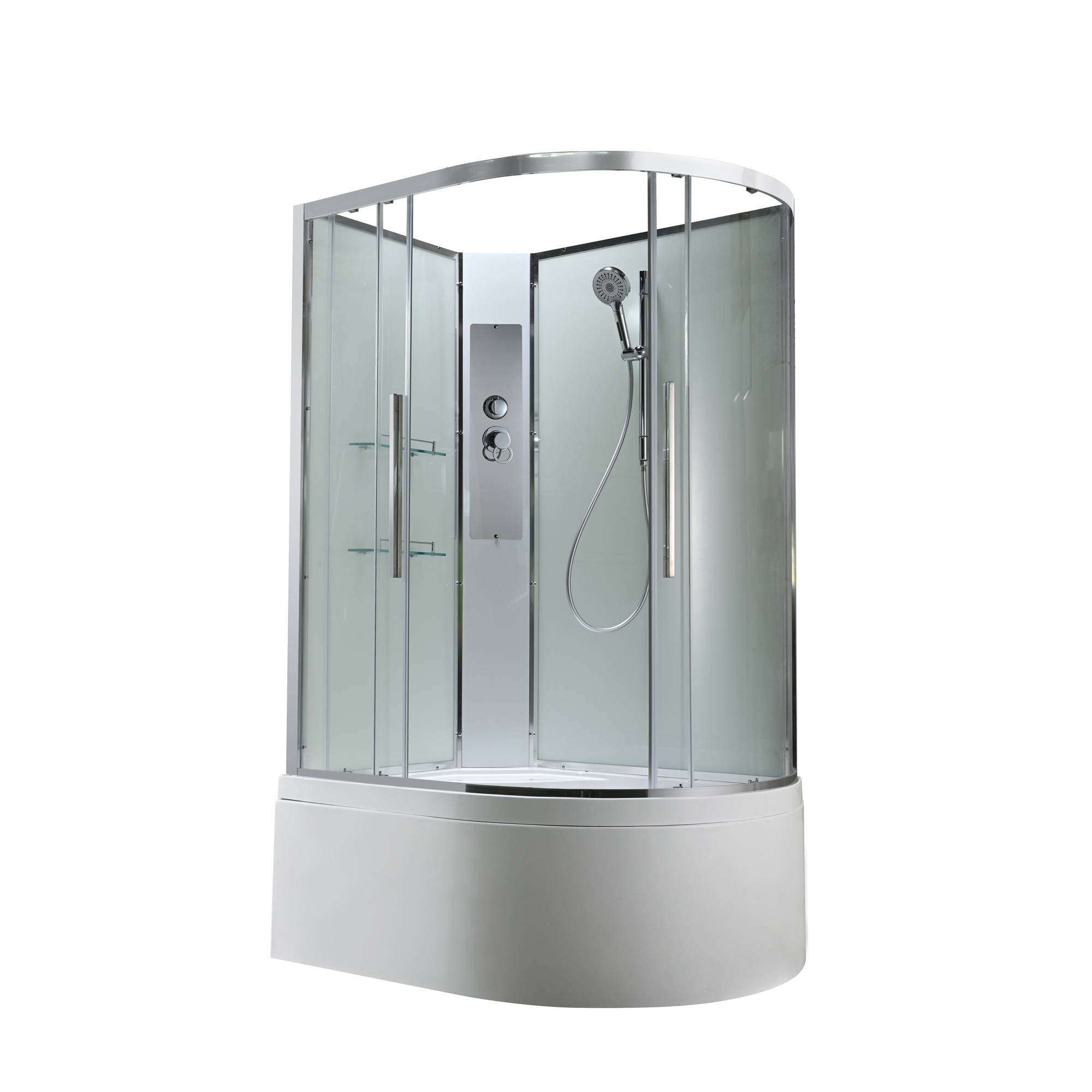 Душевая кабина AvaCan 120x90 EM5912LNT без крыши стекло прозрачное профиль хром левая 70100₽