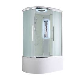 Душевая кабина AvaCan 120x90 EM5912RLED с подсветкой, гидромассажем, стекло матовое, профиль хром, правая