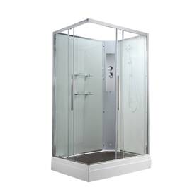 Душевая кабина AvaCan 120x90 K2012N без крыши, стекло прозрачное, профиль хром