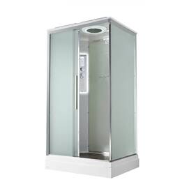 Душевая кабина AvaCan 120x90 KD2912LED с подсветкой, гидромассажем, стекло матовое, профиль хром