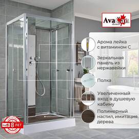 Душевая кабина AvaCan 120x90 Z1912 стандартная, стекло прозрачное, профиль хром
