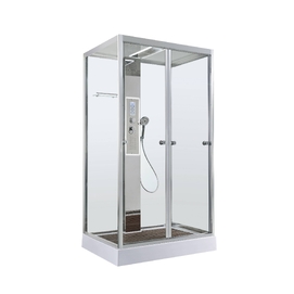 Душевая кабина AvaCan 120x90 Z1912LED с подсветкой, гидромассажем, стекло прозрачное, профиль хром