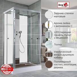 Душевая кабина AvaCan 120x90 Z1912MT стандартная, стекло прозрачное, профиль хром
