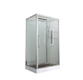 Душевая кабина AvaCan 120x90 Z2912LED с подсветкой, гидромассажем, стекло прозрачное, профиль хром