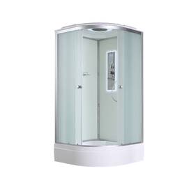 Душевая кабина AvaCan 80x80 D3080LED с гидромассажем и подсветкой, стекло матовое, профиль хром