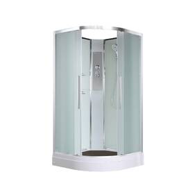 Душевая кабина AvaCan 80x80 EM2080N без крыши, стекло матовое, профиль хром