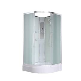 Душевая кабина AvaCan 80x80 EM3080N без крыши, стекло матовое, профиль хром