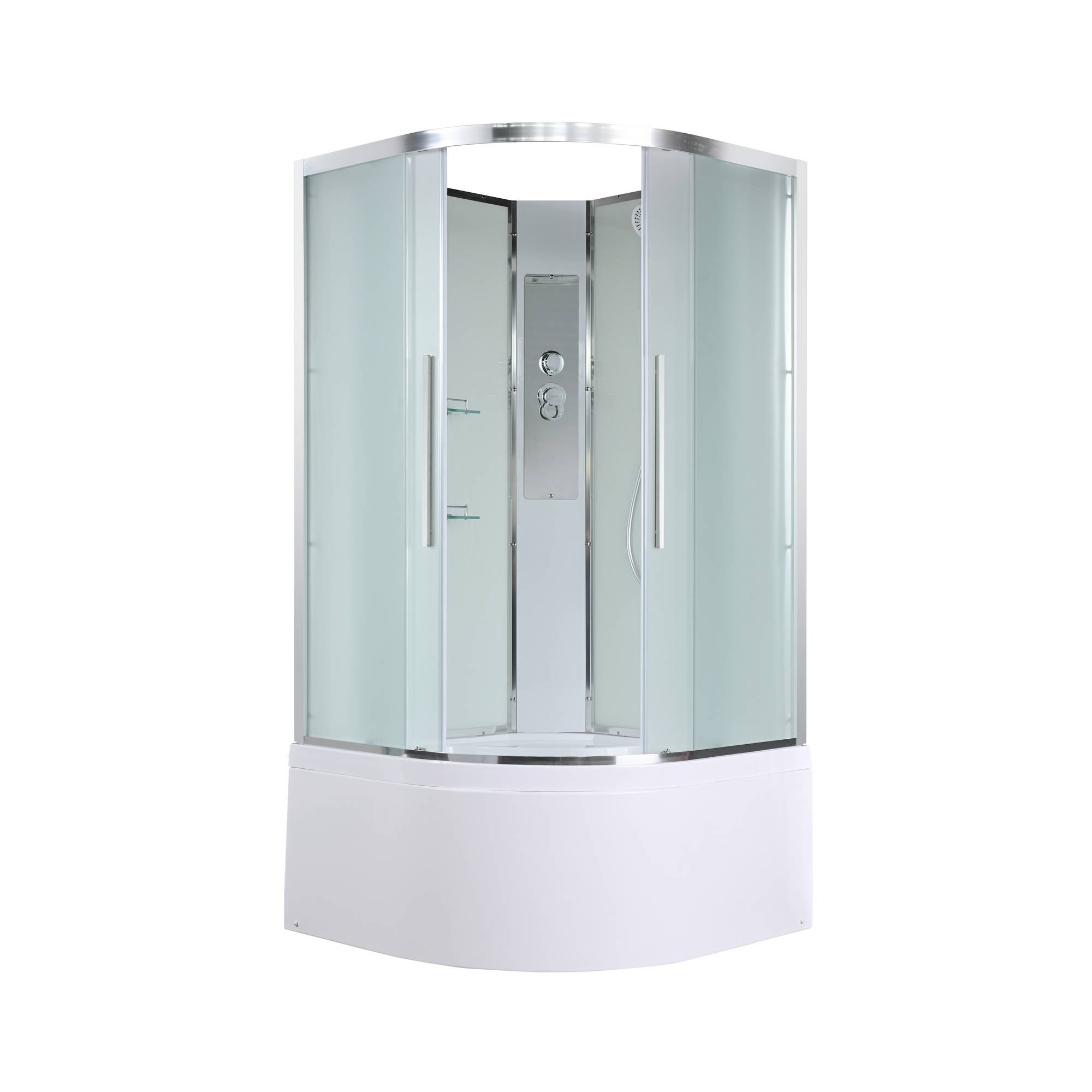 Душевая кабина AvaCan 80x80 EM5080N без крыши стекло матовое профиль хром 61500₽