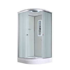 Душевая кабина AvaCan 90x90 D2090LED с гидромассажем и подсветкой, стекло матовое, профиль хром