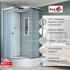Душевая кабина AvaCan 90x90 D3090LED с гидромассажем и подсветкой