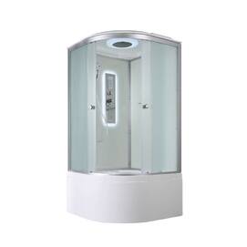 Душевая кабина AvaCan 90x90 D5090LED с гидромассажем и подсветкой, стекло матовое, профиль хром