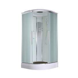 Душевая кабина AvaCan 90x90 EM2090 стандартная, стекло матовое, профиль хром