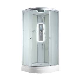 Душевая кабина AvaCan C 100x100 C2010LED с подсветкой, стекло матовое, профиль матовый хром