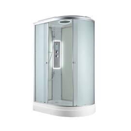 Душевая кабина AvaCan C 120x80 C2012LLED с подсветкой, стекло матовое, профиль матовый хром, левая