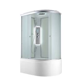 Душевая кабина AvaCan C 120x80 C5012LLED с подсветкой, стекло матовое, профиль матовый хром, левая