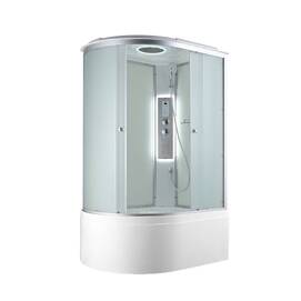 Душевая кабина AvaCan C 120x80 C5012RLED с подсветкой, стекло матовое, профиль матовый хром, правая